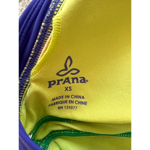 Prana Womens XS One-Piece Swimsuit With Blue Green & Yellow Geometric Print Halt - Picture 8 of 12